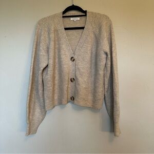 Hooked Up Crop Button Down V Neck Cardigan